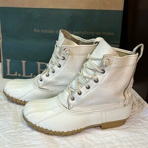 LL Bean Boots in White!